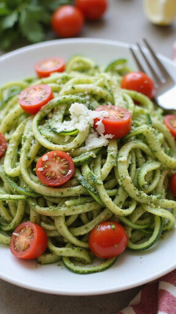 Zucchini Noodles with Pesto